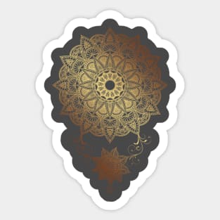Mandala - Golden drop Sticker